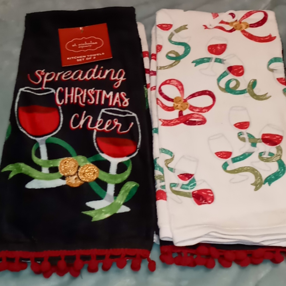 CHRISTMAS HAND KITCHEN TOWELS(SKU476)
